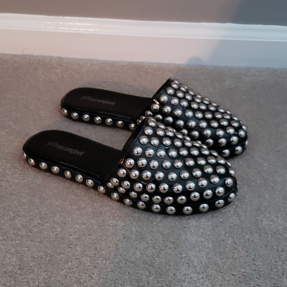 Jeffery Campbell Studded Slides 7.5